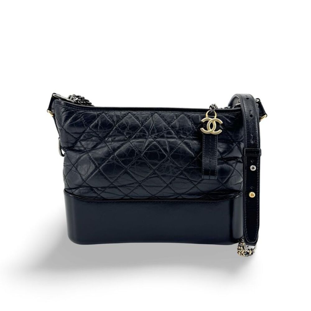 Chanel Gabrielle Small Hobo Bag Black Vintage Calfskin
